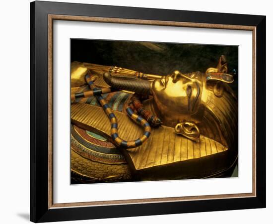 Valley of the Kings, Golden Coffin, Tutankhamun, Egypt-Kenneth Garrett-Framed Photographic Print