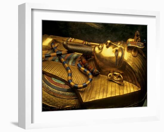 Valley of the Kings, Golden Coffin, Tutankhamun, Egypt-Kenneth Garrett-Framed Photographic Print