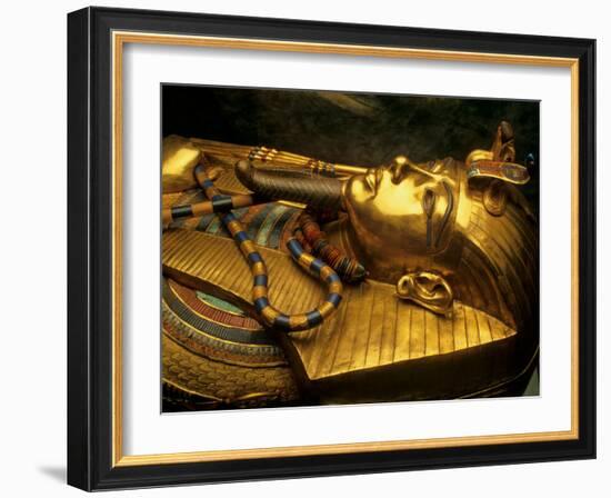 Valley of the Kings, Golden Coffin, Tutankhamun, Egypt-Kenneth Garrett-Framed Photographic Print