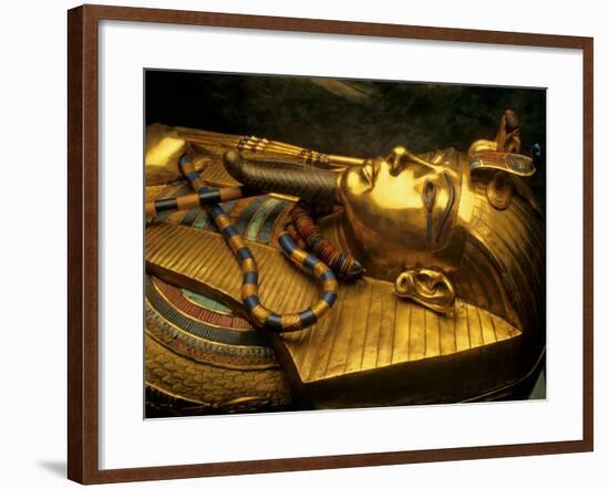 Valley of the Kings, Golden Coffin, Tutankhamun, Egypt-Kenneth Garrett-Framed Photographic Print