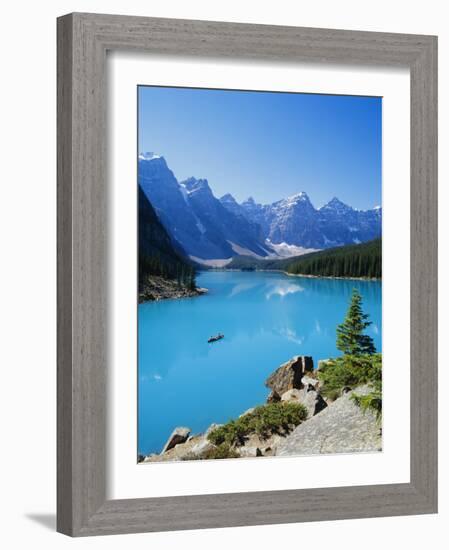 Valley of the Ten Peaks, Lake Moraine, Rocky Mountains, Banff National Park, Alberta, Canada-Hans Peter Merten-Framed Photographic Print