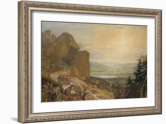 Valley of the Wharfe with Otley in the Distance-J. M. W. Turner-Framed Giclee Print