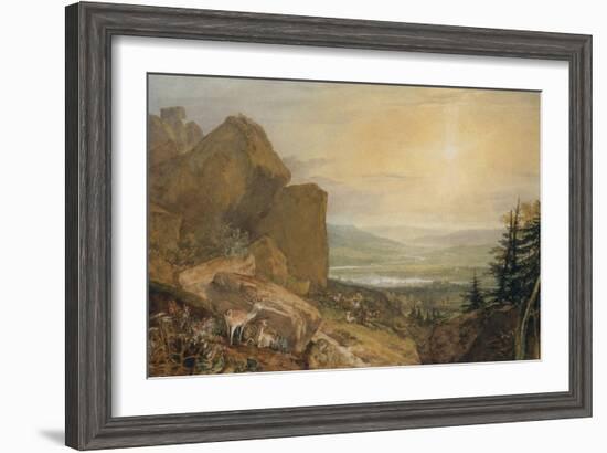 Valley of the Wharfe with Otley in the Distance-J. M. W. Turner-Framed Giclee Print