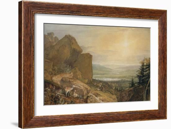 Valley of the Wharfe with Otley in the Distance-J. M. W. Turner-Framed Giclee Print