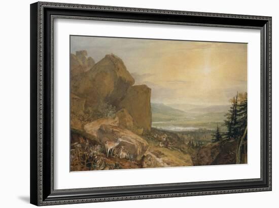 Valley of the Wharfe with Otley in the Distance-J. M. W. Turner-Framed Giclee Print