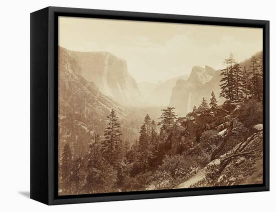 Valley of the Yosemite (Early Morn from Light Rock), 1872 (Mammoth-Plate Albumen Print)-Eadweard Muybridge-Framed Premier Image Canvas