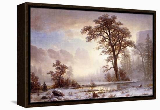 Valley of the Yosemite -Snow Fall-Albert Bierstadt-Framed Premier Image Canvas