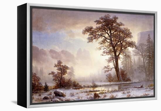 Valley of the Yosemite -Snow Fall-Albert Bierstadt-Framed Premier Image Canvas