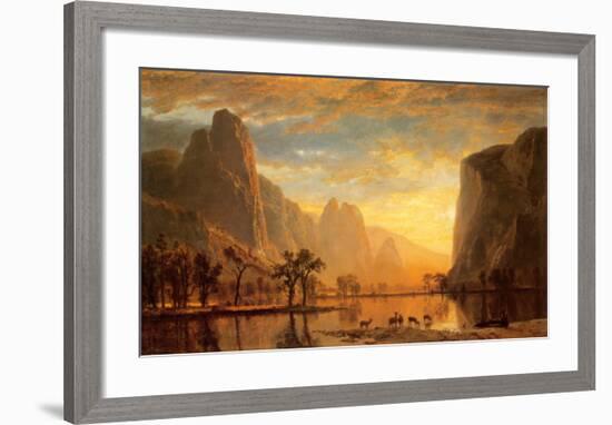 Valley of the Yosemite-Albert Bierstadt-Framed Art Print