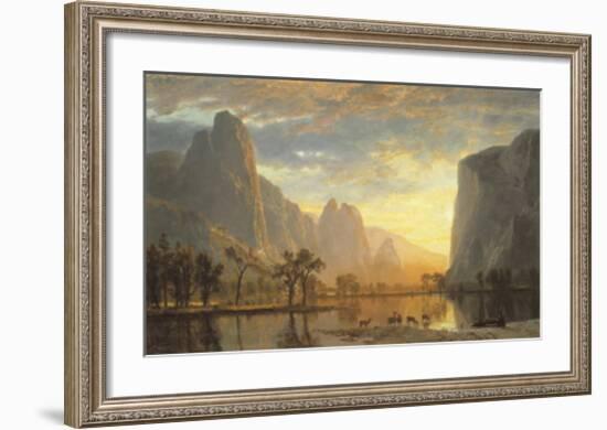 Valley of the Yosemite-Albert Bierstadt-Framed Art Print