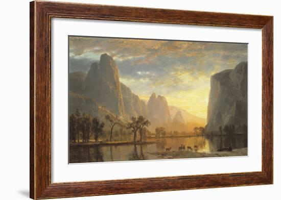 Valley of the Yosemite-Albert Bierstadt-Framed Art Print