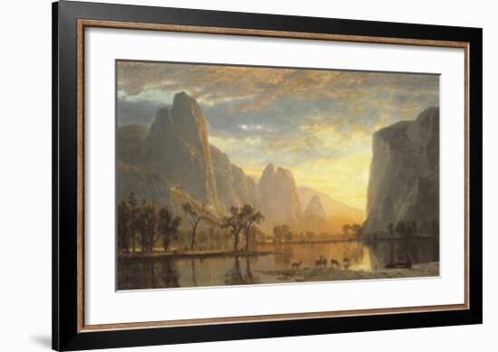 Valley of the Yosemite-Albert Bierstadt-Framed Art Print