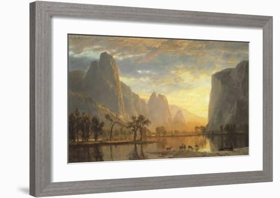 Valley of the Yosemite-Albert Bierstadt-Framed Art Print