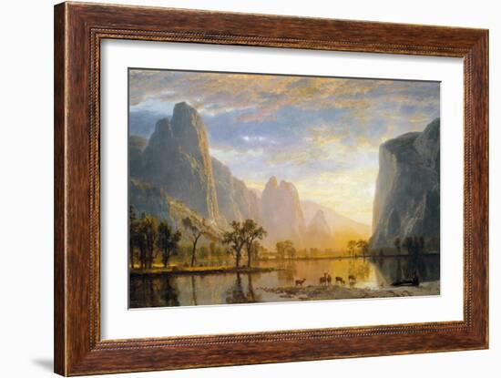 Valley of the Yosemite-Albert Bierstadt-Framed Premium Giclee Print