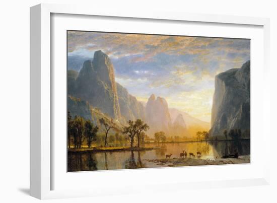 Valley of the Yosemite-Albert Bierstadt-Framed Premium Giclee Print