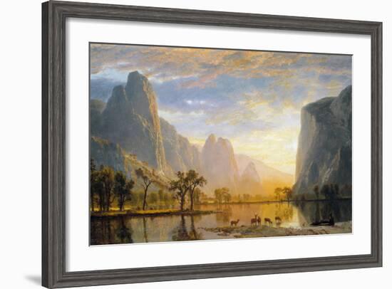 Valley of the Yosemite-Albert Bierstadt-Framed Giclee Print