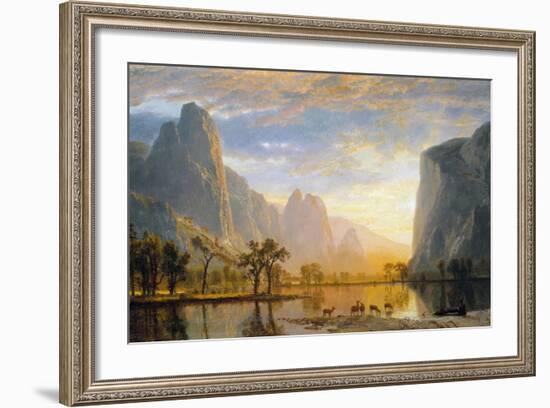 Valley of the Yosemite-Albert Bierstadt-Framed Giclee Print