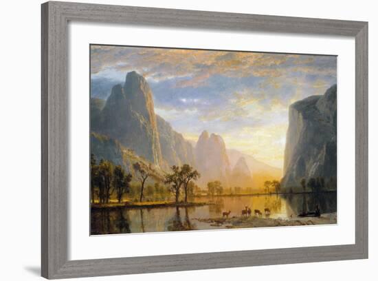 Valley of the Yosemite-Albert Bierstadt-Framed Giclee Print