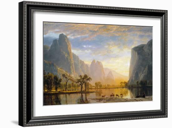 Valley of the Yosemite-Albert Bierstadt-Framed Giclee Print