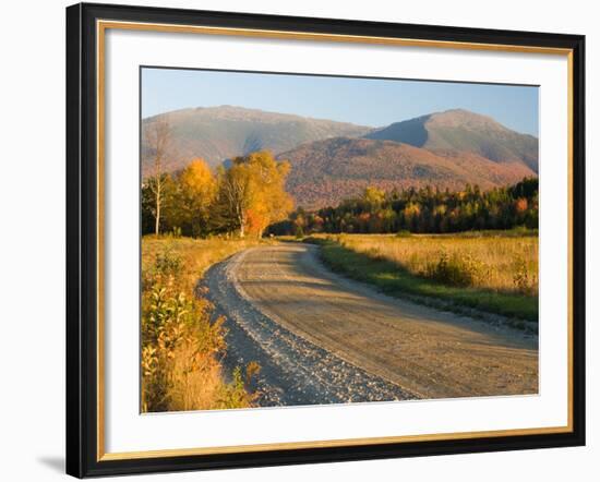 Valley Road in Jefferson, Presidential Range, White Mountains, New Hampshire, USA-Jerry & Marcy Monkman-Framed Photographic Print