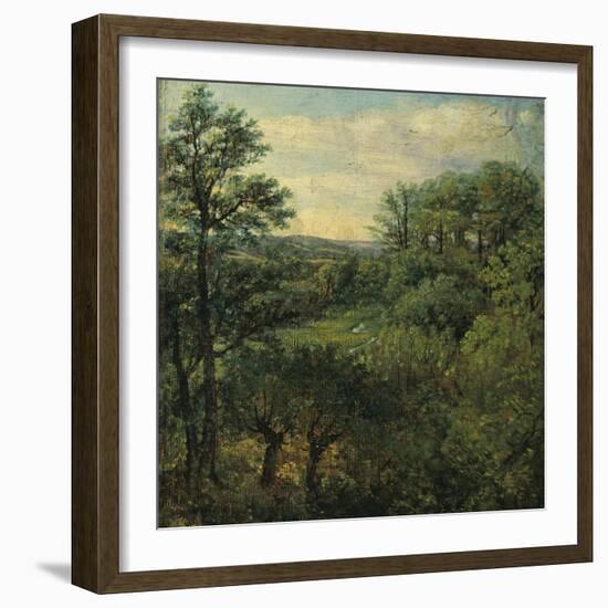 Valley Scene with Trees-John Constable-Framed Giclee Print