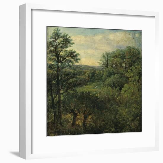 Valley Scene with Trees-John Constable-Framed Giclee Print