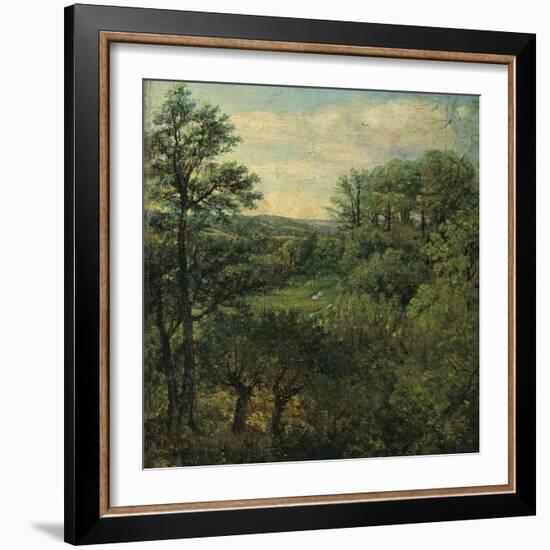 Valley Scene with Trees-John Constable-Framed Giclee Print