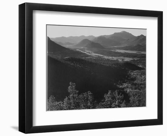 Valley Surrounded By Mountains "In Rocky Mountain National Park "Colorado. 1933-1942-Ansel Adams-Framed Art Print