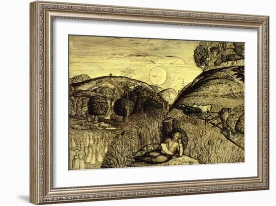 Valley Thick with Corn, 19th Century-Samuel Palmer-Framed Giclee Print