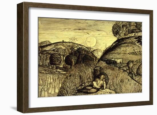 Valley Thick with Corn, 19th Century-Samuel Palmer-Framed Giclee Print