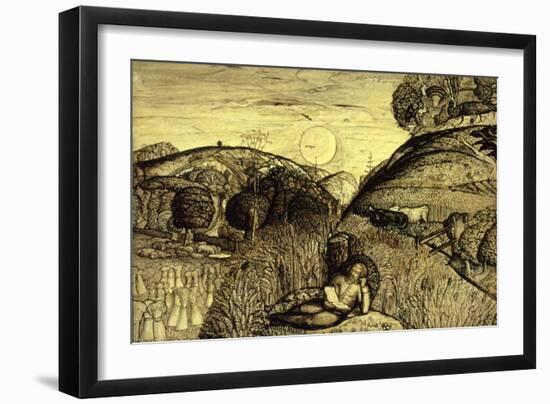 Valley Thick with Corn, 19th Century-Samuel Palmer-Framed Giclee Print