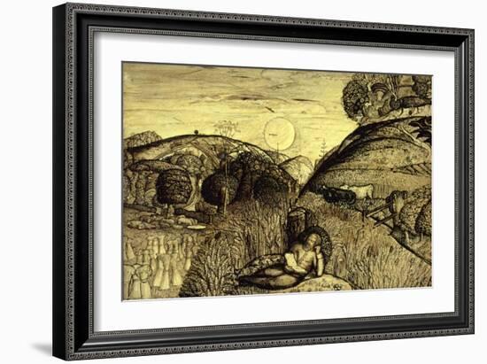 Valley Thick with Corn, 19th Century-Samuel Palmer-Framed Giclee Print