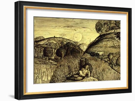 Valley Thick with Corn, 19th Century-Samuel Palmer-Framed Giclee Print