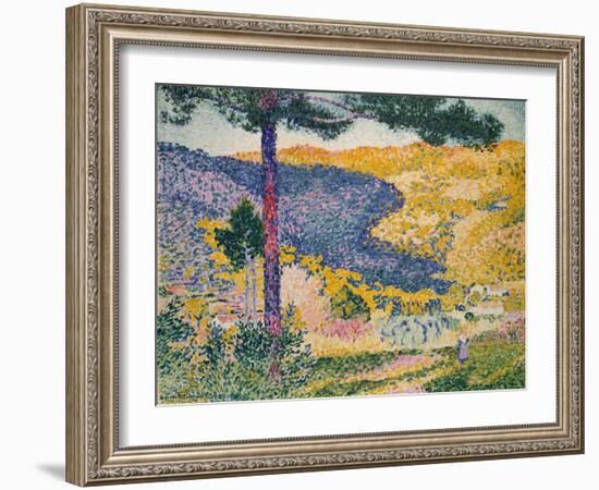 Valley with Fir (Shade on the Mountain), 1909-Henri-Edmond Cross-Framed Giclee Print