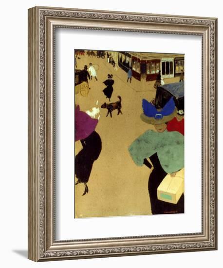 Valloton: Street Corner-Felix Valloton-Framed Giclee Print