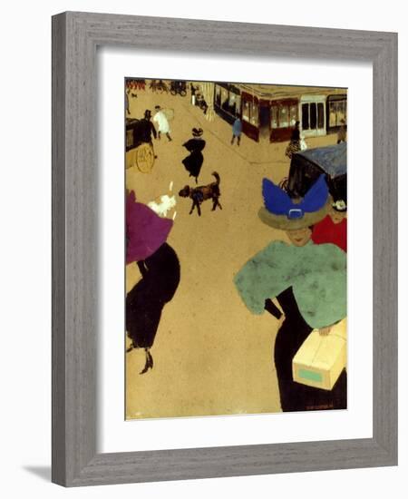 Valloton: Street Corner-Felix Valloton-Framed Giclee Print