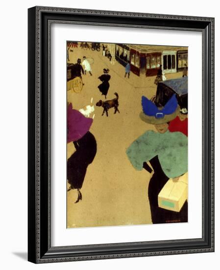 Valloton: Street Corner-Felix Valloton-Framed Giclee Print