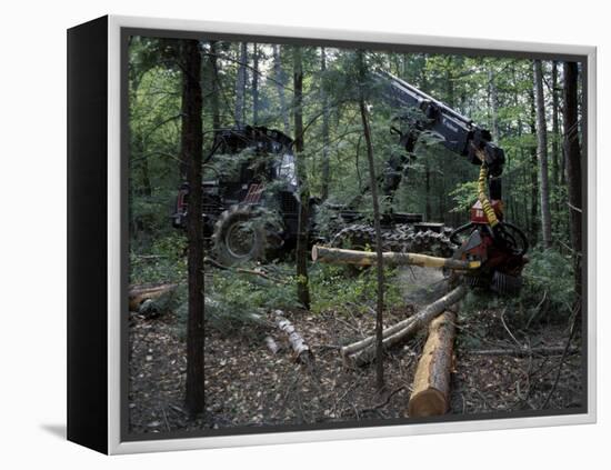 Valmet Forwarder, Green Certification, Logging, Maine, USA-Jerry & Marcy Monkman-Framed Premier Image Canvas