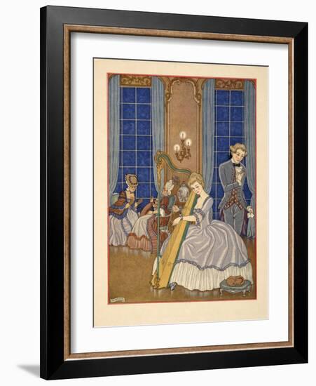 Valmont Seducing His Victim, Illustration from 'Les Liaisons Dangereuses' by Pierre Chodlerlos De L-Georges Barbier-Framed Giclee Print