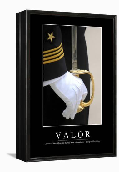 Valor. Cita Inspiradora Y Póster Motivacional-null-Framed Premier Image Canvas