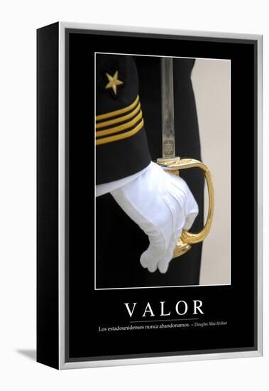 Valor. Cita Inspiradora Y Póster Motivacional-null-Framed Premier Image Canvas