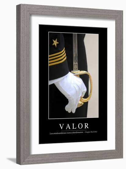 Valor. Cita Inspiradora Y Póster Motivacional-null-Framed Photographic Print