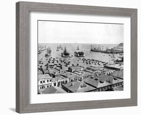 Valparaiso Harbour, Chile, 1893-John L Stoddard-Framed Giclee Print