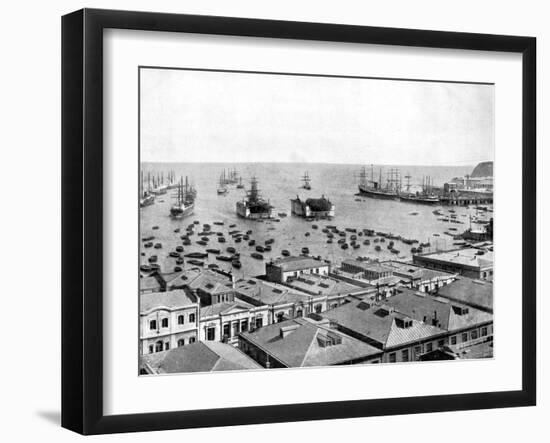 Valparaiso Harbour, Chile, 1893-John L Stoddard-Framed Giclee Print