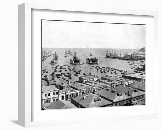 Valparaiso Harbour, Chile, 1893-John L Stoddard-Framed Giclee Print