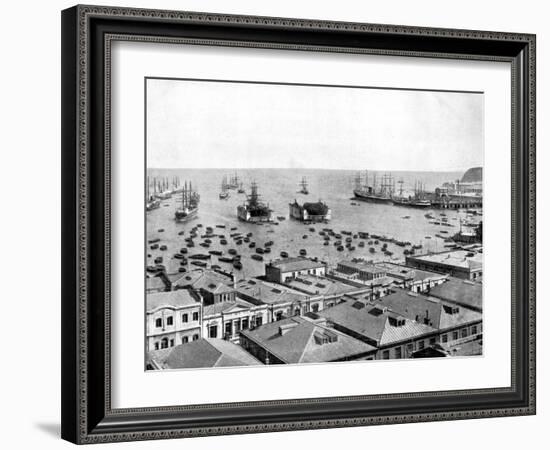 Valparaiso Harbour, Chile, 1893-John L Stoddard-Framed Giclee Print
