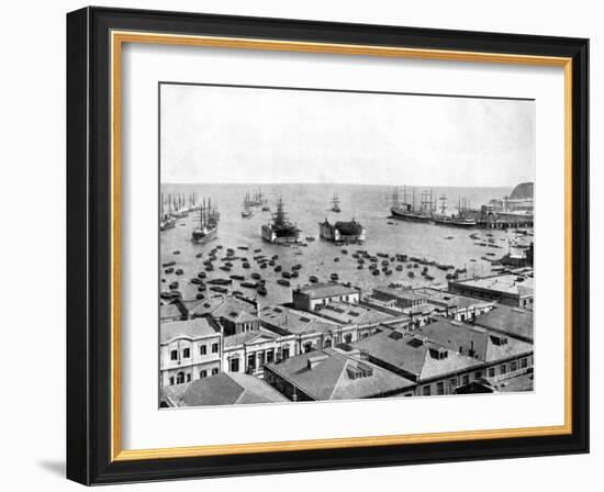 Valparaiso Harbour, Chile, 1893-John L Stoddard-Framed Giclee Print