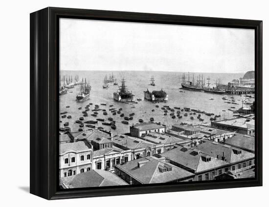 Valparaiso Harbour, Chile, 1893-John L Stoddard-Framed Premier Image Canvas