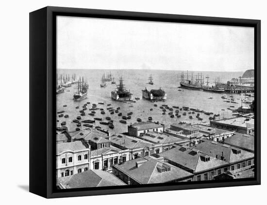 Valparaiso Harbour, Chile, 1893-John L Stoddard-Framed Premier Image Canvas