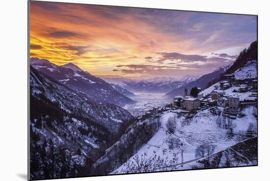 Valtellina, Campo Tartano Village, Lombardy, Italy-ClickAlps-Mounted Photographic Print